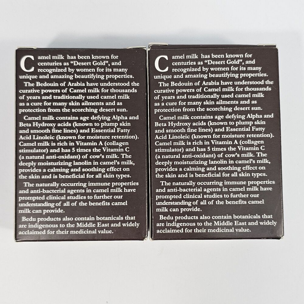 Bedu Camel Milk Triple Milled Face Body Bar Soap Set Rose+Myrrh & Clay+Cinnamon - Picture 2 of 6
